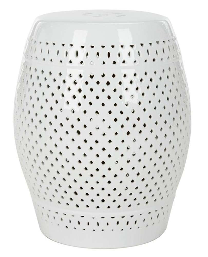 Safavieh - Diamond Garden Stool - White - ACS4507A veiw 1