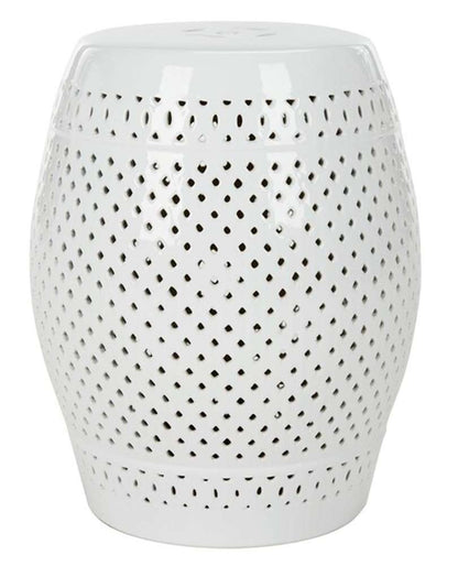 Safavieh - Diamond Garden Stool - White - ACS4507A veiw 1