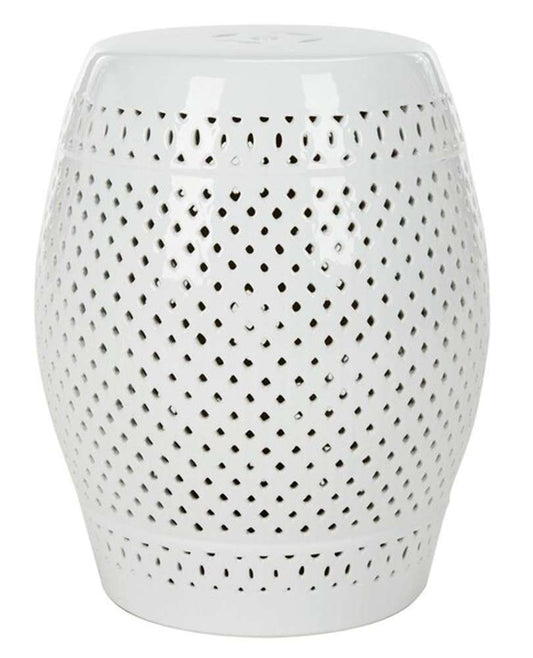 Safavieh - Diamond Garden Stool - White - ACS4507A veiw 1