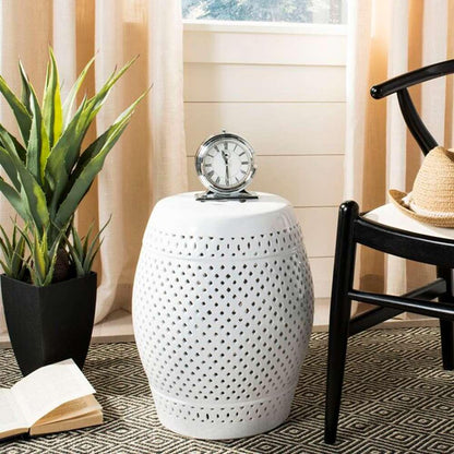 Safavieh - Diamond Garden Stool - White - ACS4507A veiw 2