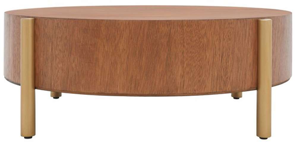 Safavieh - Diangela Round Coffee Table - Natural - Gold - COF6605A veiw 1