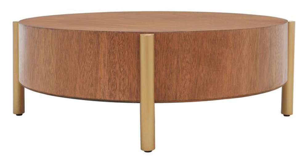 Safavieh - Diangela Round Coffee Table - Natural - Gold - COF6605A veiw 4