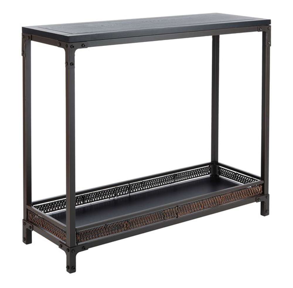 Safavieh - Dinesh Console - Black - Dark Walnut - AMH6548A veiw 3