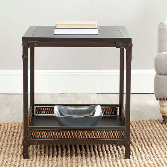 Safavieh - Dinesh End Table - Black - Dark Walnut - AMH6549A veiw 2