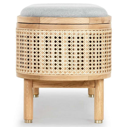 Safavieh - Couture - Dolly Cane &Wood Storage Bench - Natural - Grey - SFV4205A veiw 5