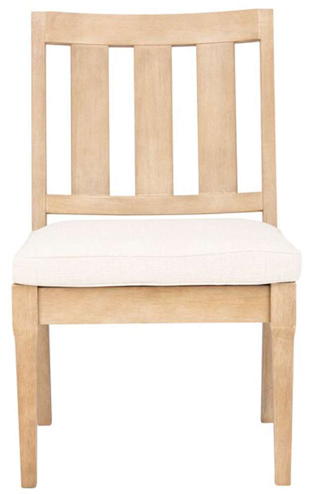 Safavieh - Couture - Dominica Outdoor Dining Chair - Natural - White  (Set of 2) - CPT1018A-SET2 veiw 1