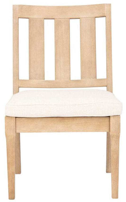 Safavieh - Couture - Dominica Outdoor Dining Chair - Natural - White  (Set of 2) - CPT1018A-SET2 veiw 1