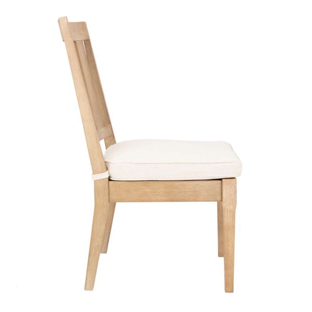 Safavieh - Couture - Dominica Outdoor Dining Chair - Natural - White  (Set of 2) - CPT1018A-SET2 veiw 4