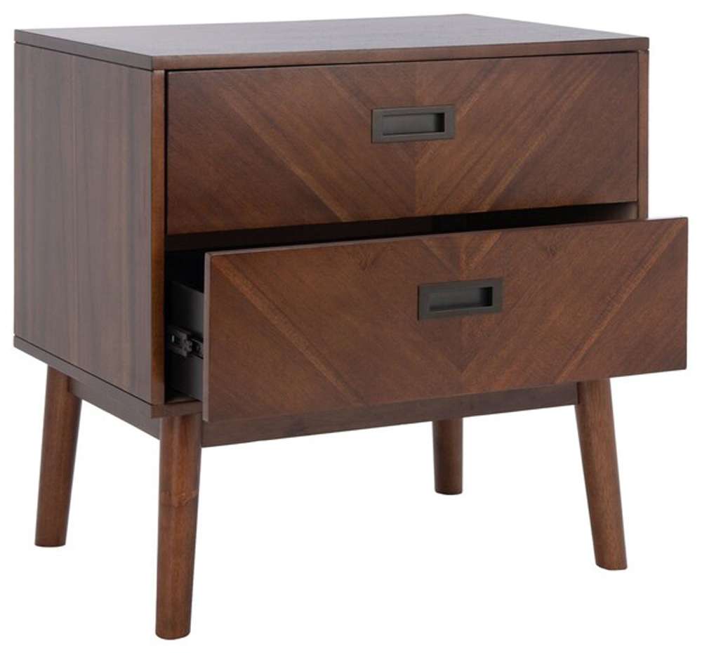 Safavieh - Donald 2 Drawer Nightstand - Dark Walnut - NST6405A veiw 4