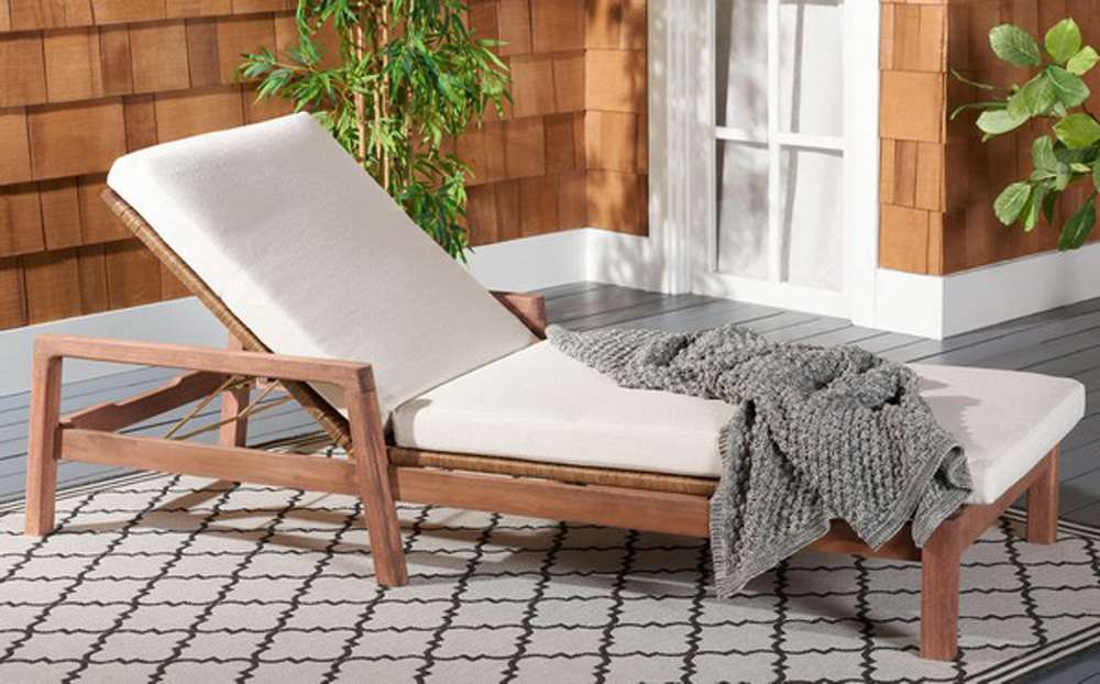 Safavieh - Couture - Donnamaria Wicker Sun Lounger - Natural - White - CPT1027A veiw 3