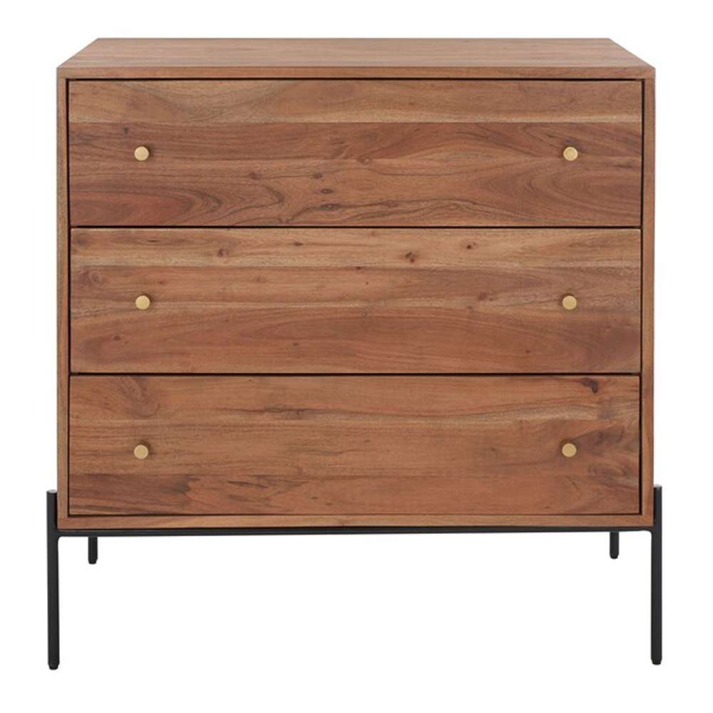 Safavieh - Dowling 3 Drawer Chest - Brown - Black - CHS9002A veiw 1