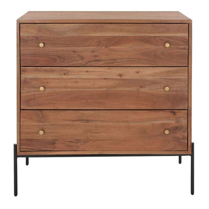 Safavieh - Dowling 3 Drawer Chest - Brown - Black - CHS9002A veiw 1
