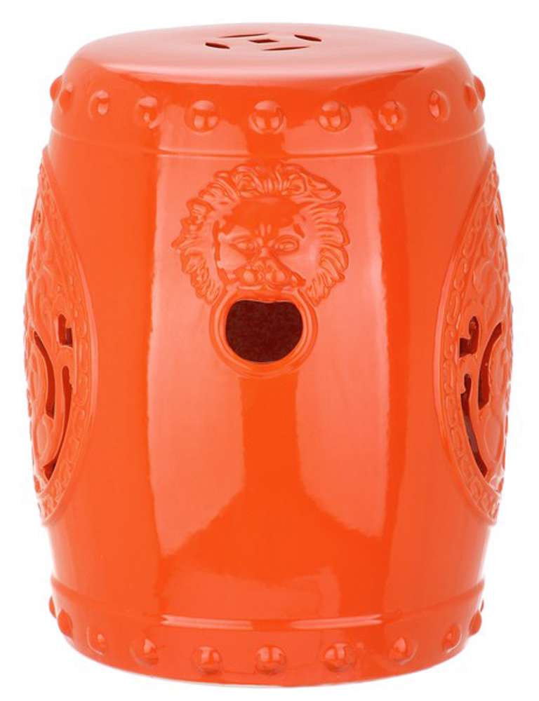 Safavieh - Dragon Coin Garden Stool - Orange - ACS4533D veiw 1