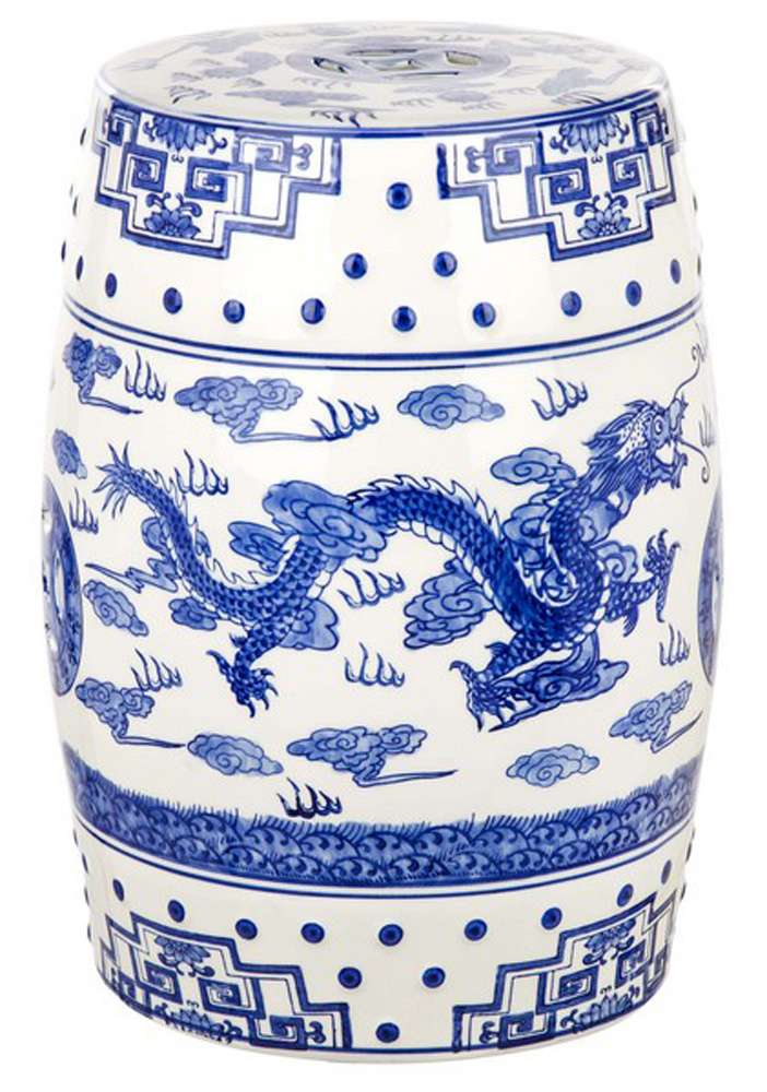 Safavieh - DragonS Breath Garden Stool - Blue - ACS4554A veiw 3