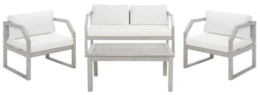 Safavieh - Dren 4 Pc Living Set - Grey - Beige - PAT7067B veiw 1
