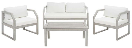 Safavieh - Dren 4 Pc Living Set - Grey - Beige - PAT7067B veiw 1