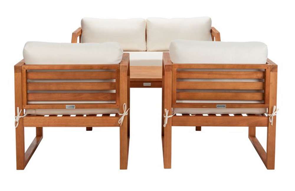 Safavieh - Dren 4 Pc Living Set - Natural - Beige - PAT7067A veiw 1