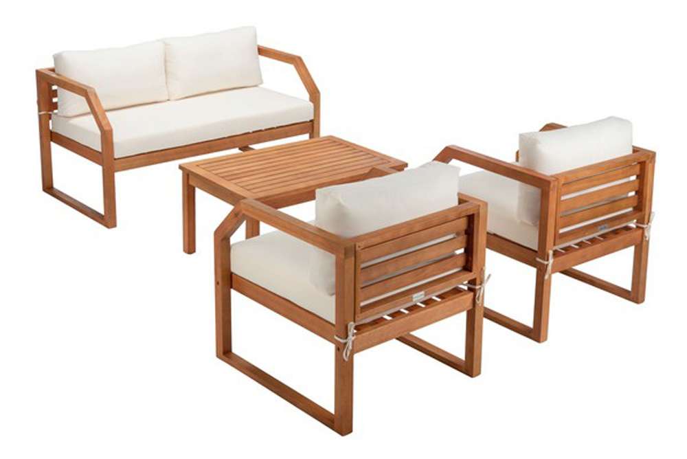 Safavieh - Dren 4 Pc Living Set - Natural - Beige - PAT7067A veiw 4