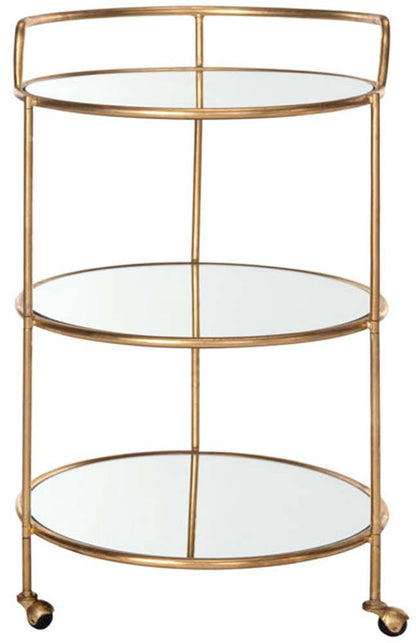 Safavieh - Dulcinea Bar Cart - Gold - Mirror - FOX2554B veiw 1