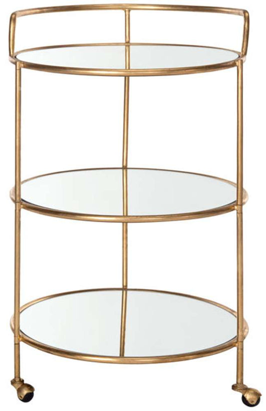 Safavieh - Dulcinea Bar Cart - Gold - Mirror - FOX2554B veiw 1