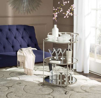 Safavieh - Dulcinea Bar Cart - Silver - Mirror - FOX2554A veiw 2