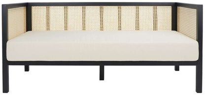 Safavieh - Dune Rattan 3 Seater Sofa - White - Black - LVS1500B veiw 1