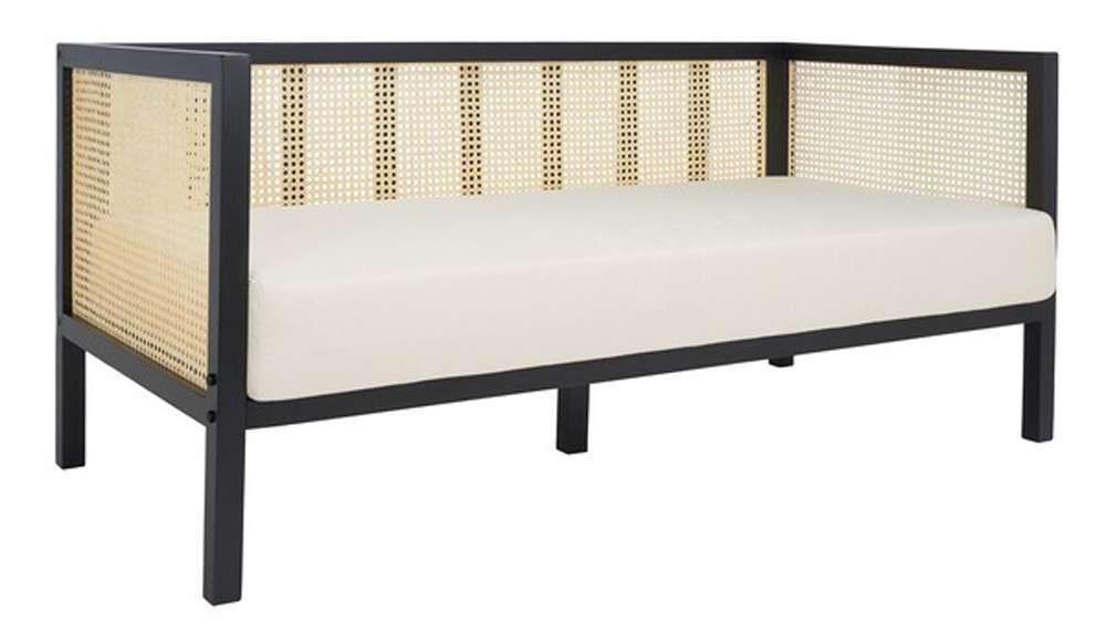 Safavieh - Dune Rattan 3 Seater Sofa - White - Black - LVS1500B veiw 3