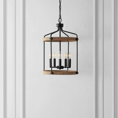 Safavieh - Dwyer 5Lt 16in Pendant - Black - Brown - PND4174A veiw 1