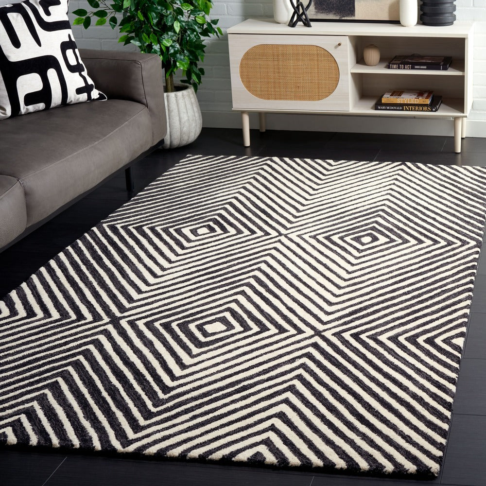Safavieh - Ebony 150Z Black Ivory - 9" X 12" - EBN150Z-9 view 2