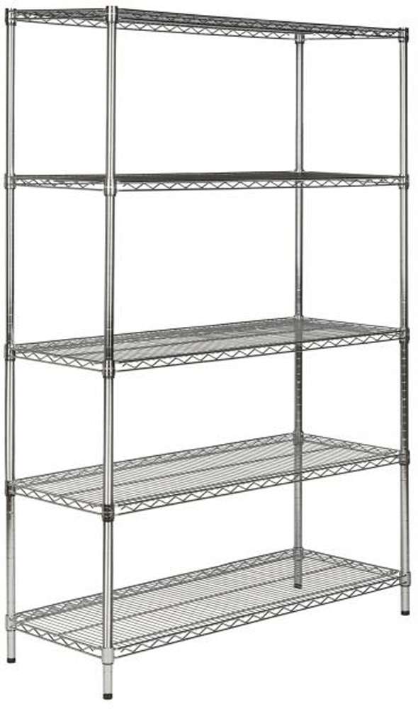 Safavieh - Echo 5 Tier Heavy Duty Shelve - Chrome - HAC2004A veiw 3