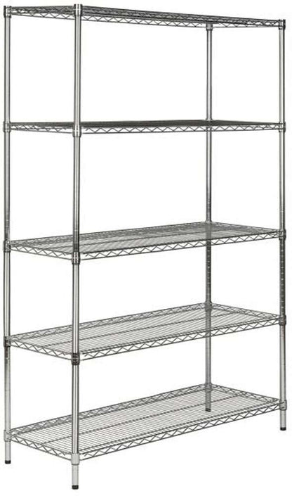 Safavieh - Echo 5 Tier Heavy Duty Shelve - Chrome - HAC2004A veiw 3