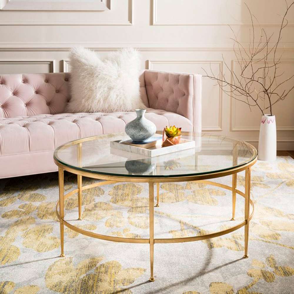 Safavieh - Couture - Edmund Cocktail Table - Gold - AMH8304A veiw 1