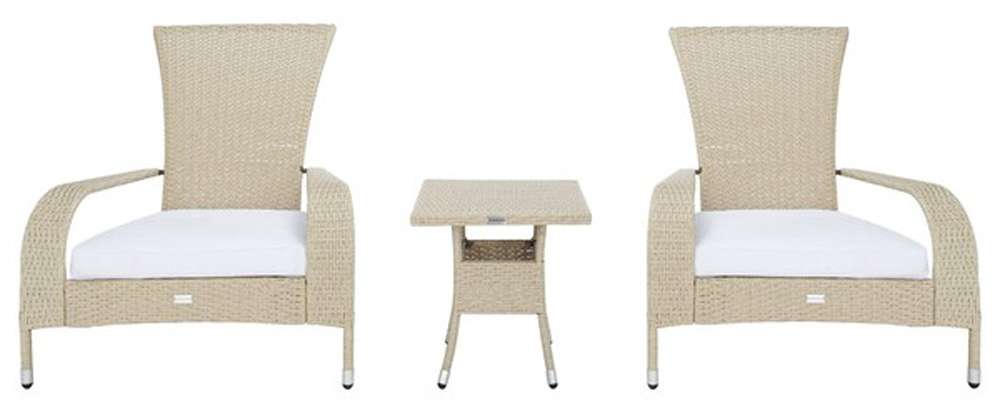 Safavieh - Edna 3Pc Lounge Set - Beige - White - PAT7719B veiw 1