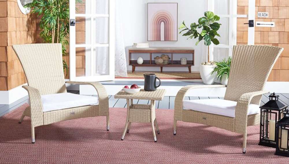 Safavieh - Edna 3Pc Lounge Set - Beige - White - PAT7719B veiw 2