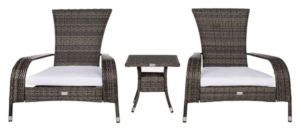 Safavieh - Edna 3Pc Lounge Set - Grey Brown - White - PAT7719C veiw 1