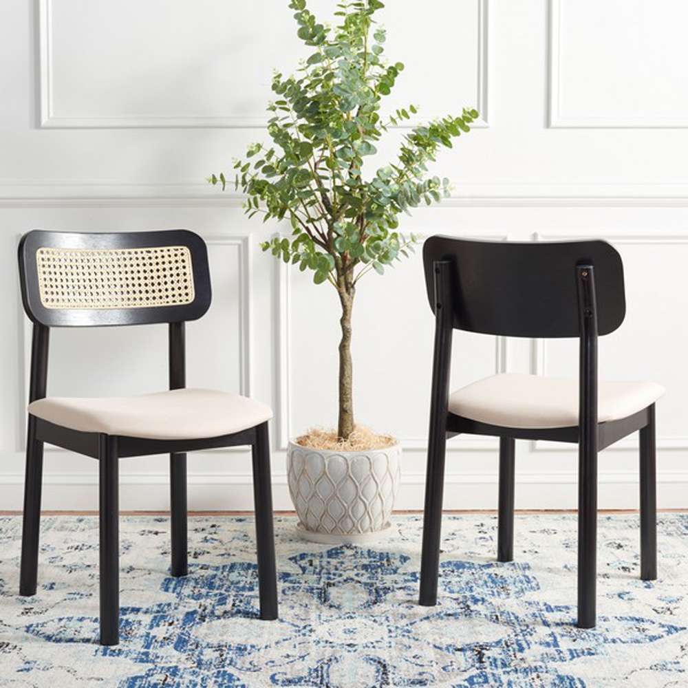 Safavieh - Egon Dining Chair - Black - White  (Set of 2) - DCH1014A-SET2 veiw 2