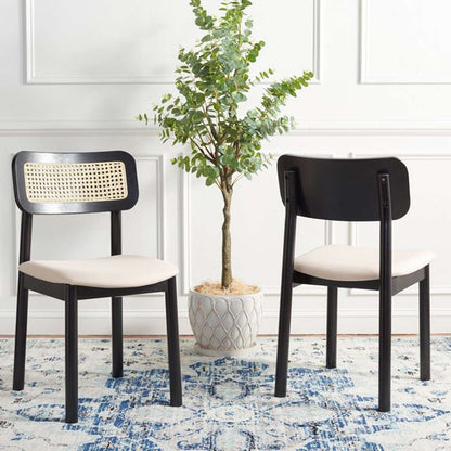 Safavieh - Egon Dining Chair - Black - White  (Set of 2) - DCH1014A-SET2 veiw 2