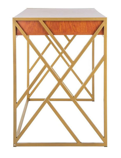 Safavieh - Elaine 1 Drawer Desk - Natural - Gold - DSK2201C veiw 5