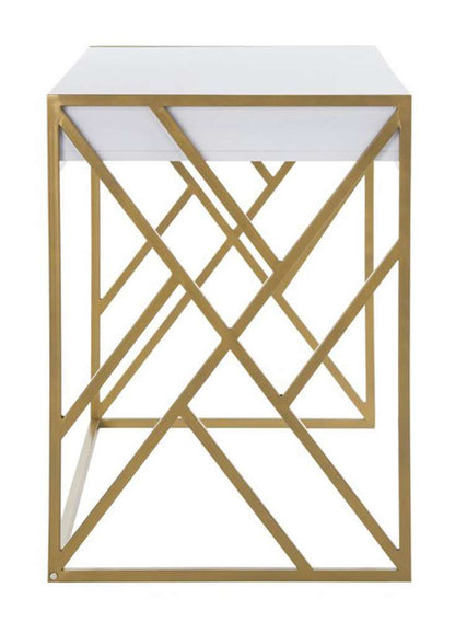 Safavieh - Elaine 1 Drawer Desk - White - Gold - DSK2201A veiw 5