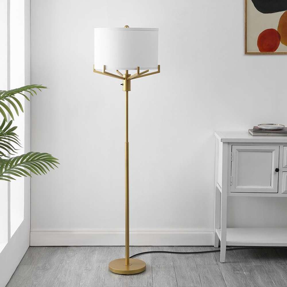Safavieh - Elaria 63.5in Floor Lamp - Gold - FLL4117B veiw 1