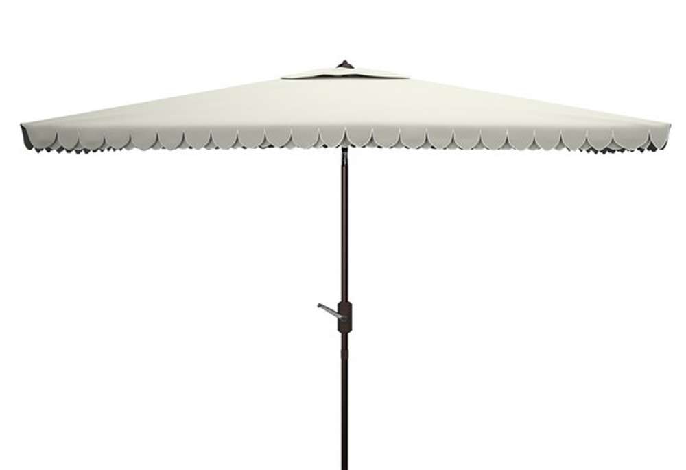 Safavieh - Elegant 6.5X10 Rect Umbrella - Beige - White - PAT8306C veiw 1