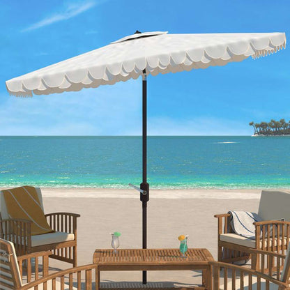 Safavieh - Elegant 6.5X10 Rect Umbrella - Beige - White - PAT8306C veiw 2