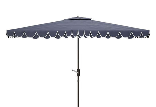 Safavieh - Elegant 6.5X10 Rect Umbrella - Navy - White - PAT8306A veiw 1