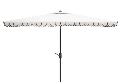 Safavieh - Elegant 6.5X10 Rect Umbrella - White - Black - PAT8306E veiw 1