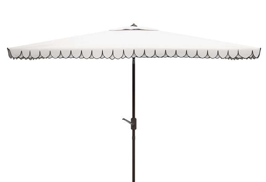 Safavieh - Elegant 6.5X10 Rect Umbrella - White - Black - PAT8306E veiw 1