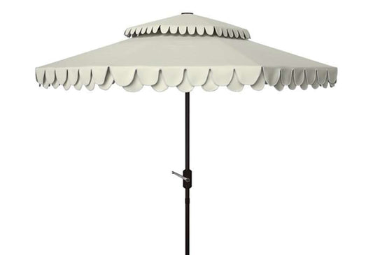 Safavieh - Elegant 9Ft Double Top Umbrella - Beige - White - PAT8206C veiw 1