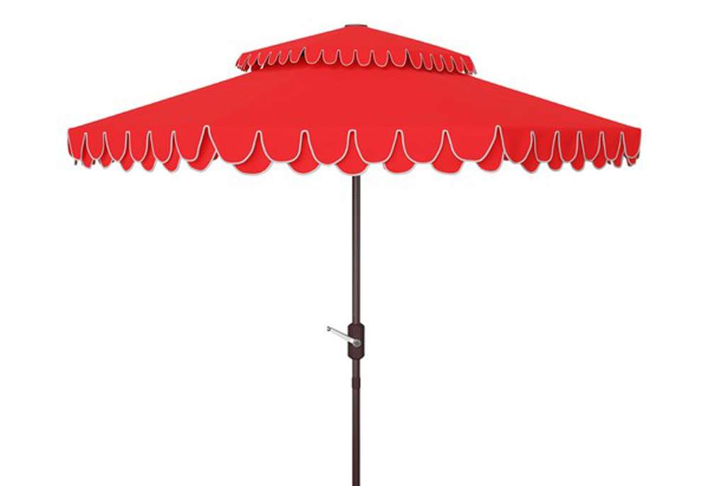 Safavieh - Elegant 9Ft Double Top Umbrella - Red - PAT8206D veiw 1