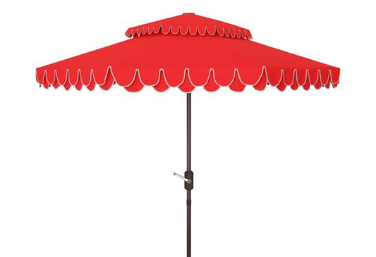 Safavieh - Elegant 9Ft Double Top Umbrella - Red - PAT8206D veiw 1