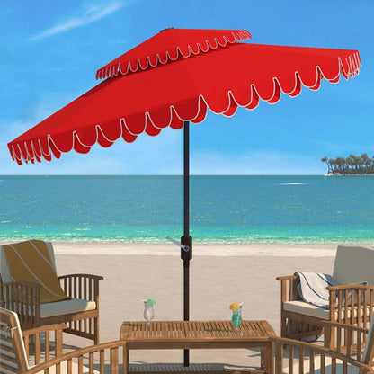 Safavieh - Elegant 9Ft Double Top Umbrella - Red - PAT8206D veiw 2