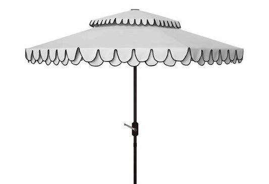 Safavieh - Elegant 9Ft Double Top Umbrella - White - Black - PAT8206E veiw 1